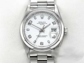 Thumbnail von Rolex Oyster Perpetual Date 34mm Edelstahl 15200 2003 Damen Herren Stahl Stainless Steel Oyster-band Chronometer White Dial