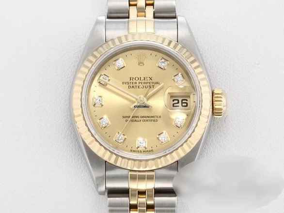  Rolex Lady-Datejust Edelstahl Gelbgold 750 Diamanten 1996 Automatik Gold 