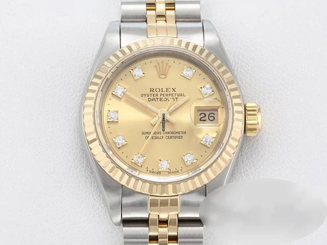 Rolex Lady-Datejust Edelstahl Gelbgold 750 Diamanten Automatik Gold Stahl Damen