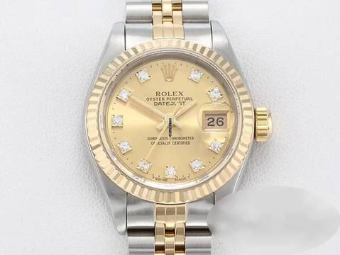 Rolex Lady-Datejust Edelstahl Gelbgold 750 Diamanten Automatik Gold Stahl Damen 