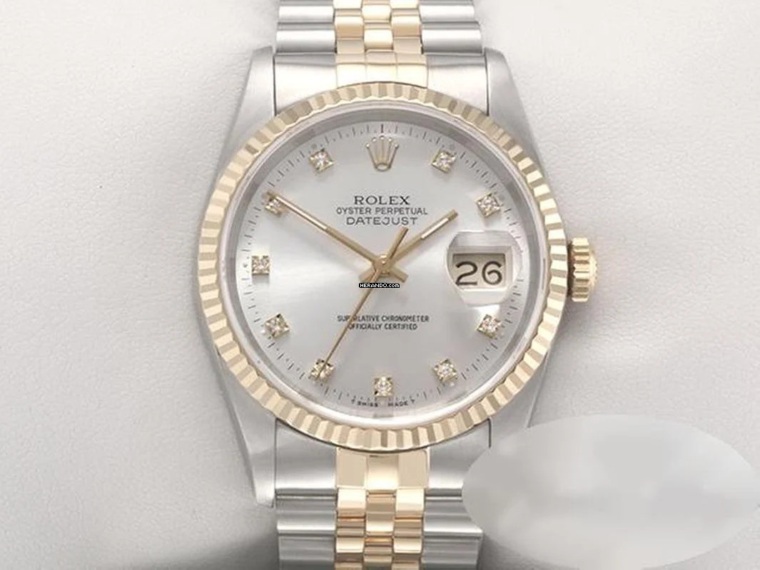  Rolex Datejust 36 36mm 16233 1997 Stahl Gelbgold 750 Diamanten Automatik Stainless Steel 18kt Yellow Gold Jubilé-band Chronometer Oyster 