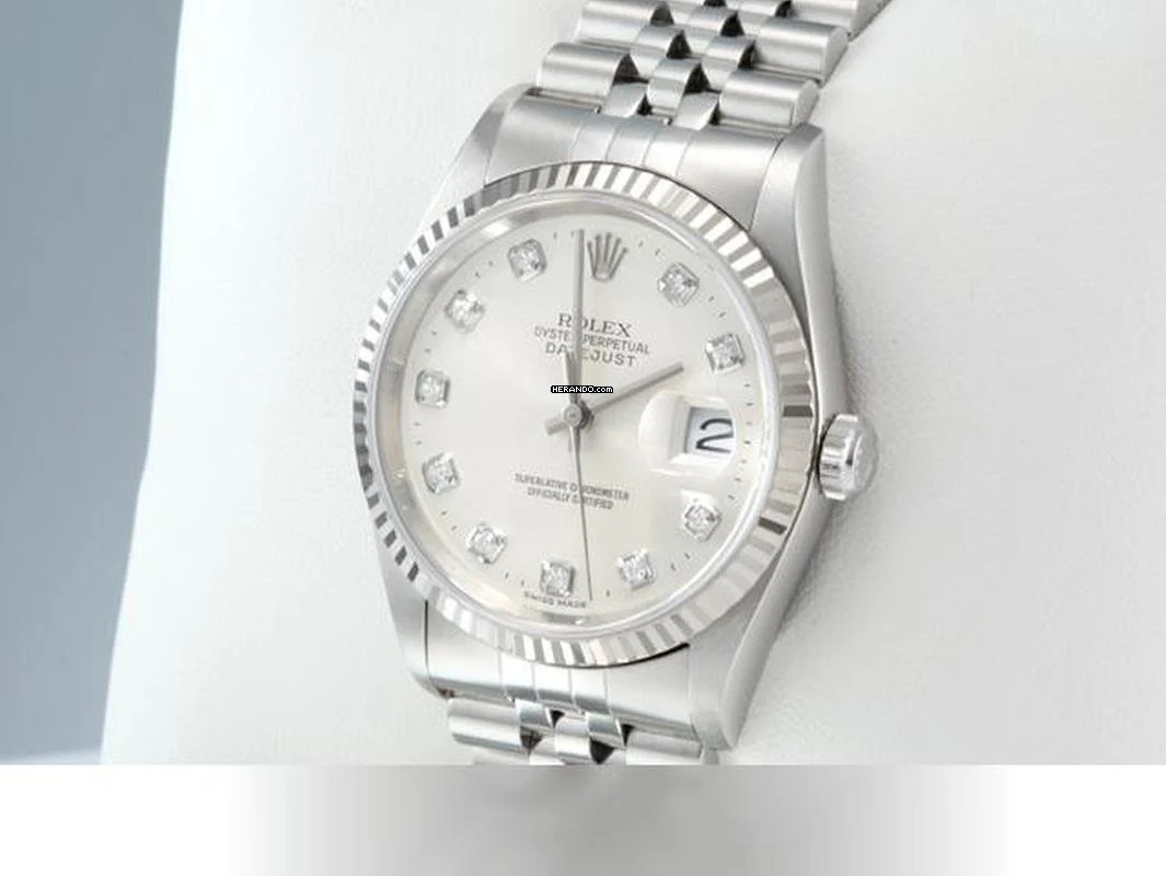 Rolex Datejust 36 36mm 16234 2004 Stahl Weissgold 750 Diamanten Automatik Stainless Steel 18kt White Gold Jubilé-band Chronometer Oyster