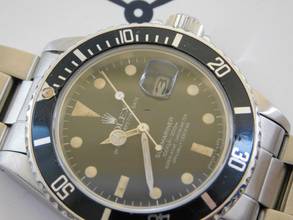 Thumbnail von Rolex Submariner Date Ref 16800 original Matte Dial Tritium vpn 1982 mit Box original matte Dial und Tritium Pearl Bezel Rarität v 1982