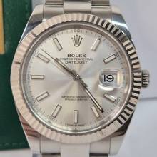 Thumbnail von Rolex Datejust 41 41mm Ouro Branco & Aço Silver Dial Automático Completo
