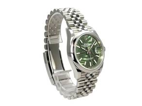 Thumbnail von Rolex Datejust 36 Oystersteel Ref. 126200 Olivgrün Palmenmuster Jubile-Band