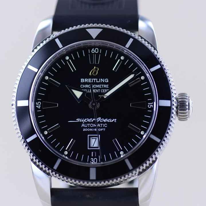 Breitling Superocean Heritage 46 46mm Automatic Black Stahl Milanaise Rubber 
