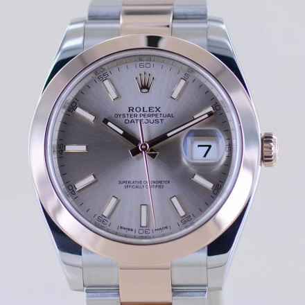  Rolex Datejust 41 126301 Sundust dial Oysterband Stahl Roségold polished Bezel B+P 