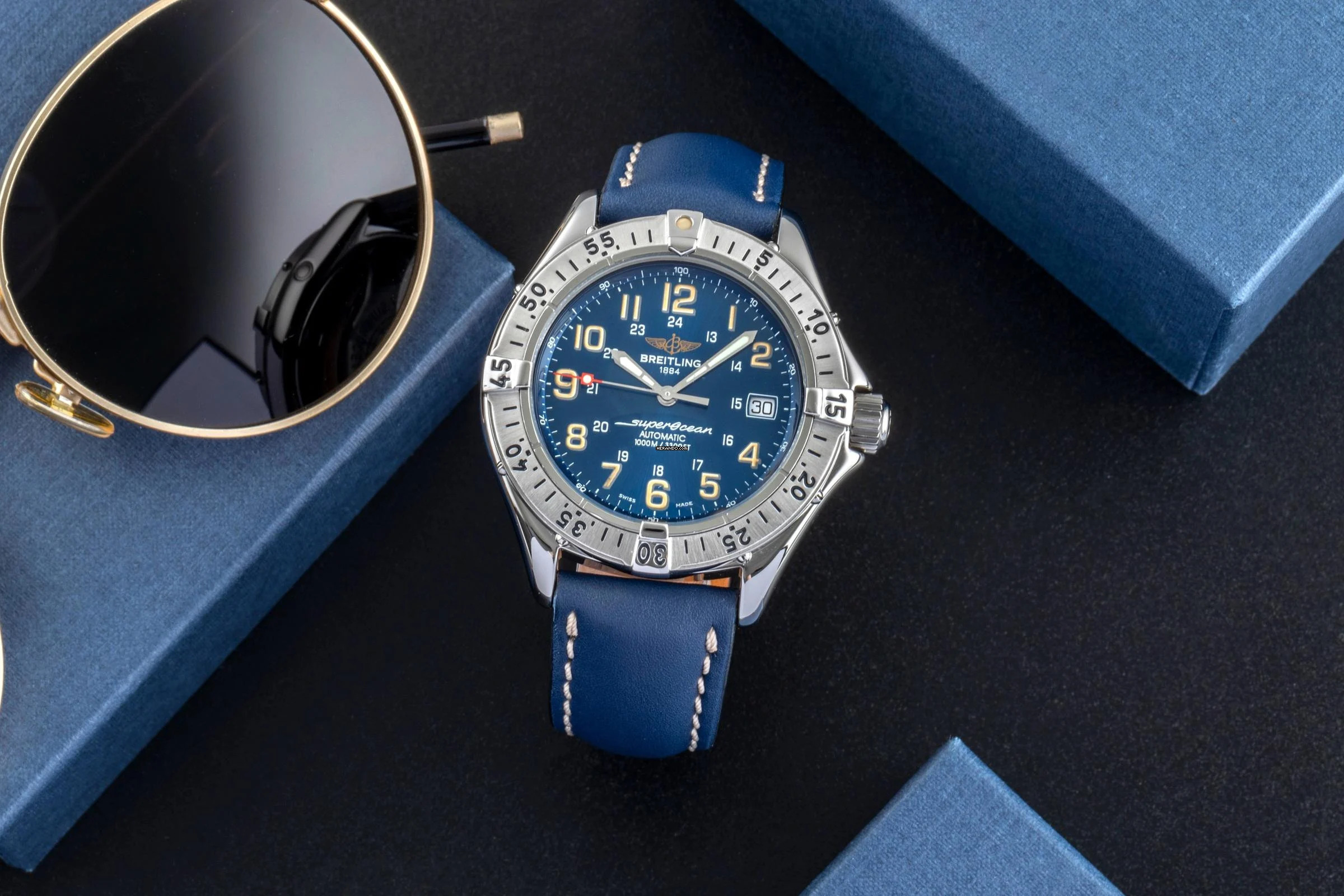  Breitling Superocean Edelstahl Automatik Herrenuhr Ref. A17040 Box 