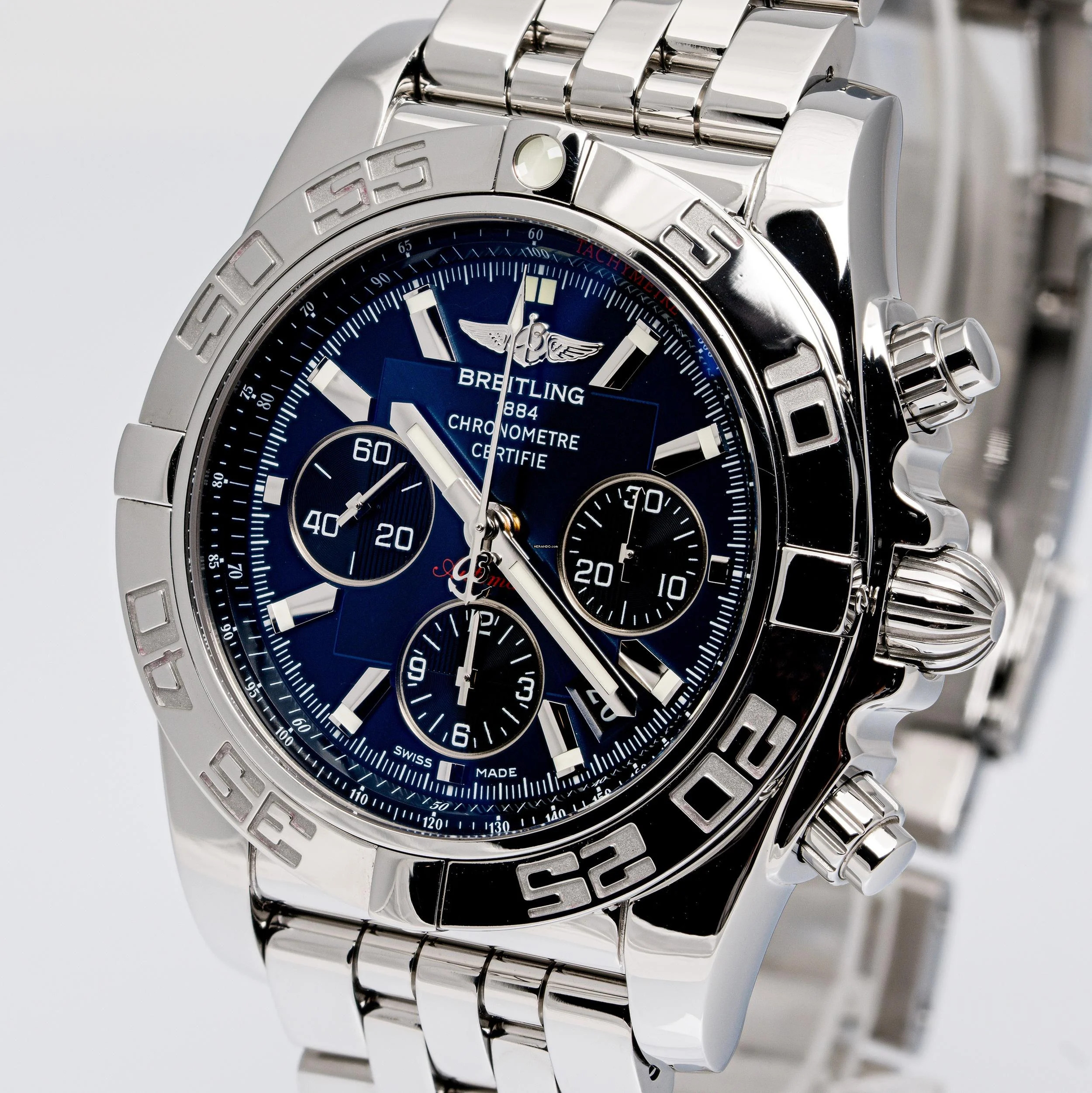  Breitling Chronomat 44 Blue Steel – AB0110 – like NEW – 06/2018 Full Set 