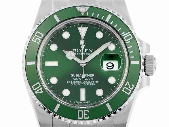  Rolex Submariner Date LV Hulk Ref.116610LV 2016 LC 100 Full Set wie Neu Vintage Submariner Date LV Hulk 