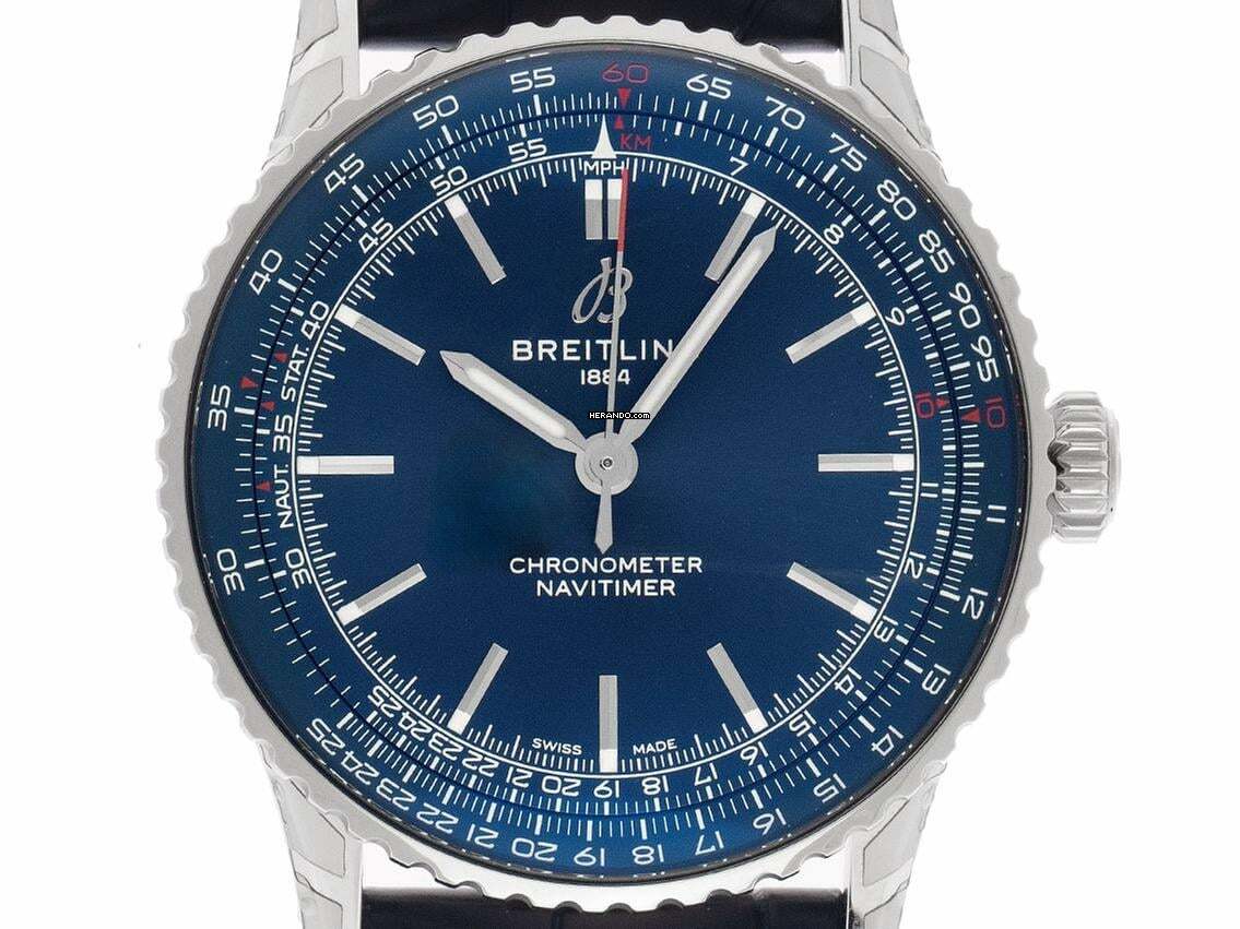  Breitling Navitimer Ref.A17329161C1P1 2025 Full Set Ungetragen Navitimer Krokoleder Faltschließe 