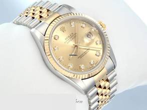 Thumbnail von Rolex Datejust 36 36mm 16233 1996 Lc100 Diamanten Stahl Gelbgold 750 Automatik