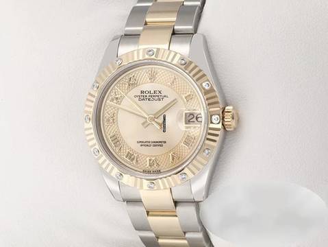  Rolex Lady-Datejust 179313 2011 Stahl Gelbgold 750 Perlmutt Diamanten Automatik 