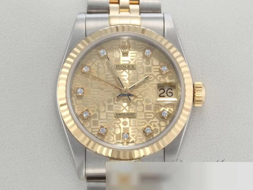 Rolex Datejust 31 31mm 68273 1999 Stahl Gelbgold 750 Diamanten Automatik Stainless Steel 18kt Yellow Gold Jubilé-band Chronometer Oyster