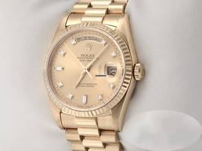 Thumbnail von Rolex Day-Date 36 36mm 18238 1991 Lc100 Gelbgold 750 Diamanten Automatik Gold