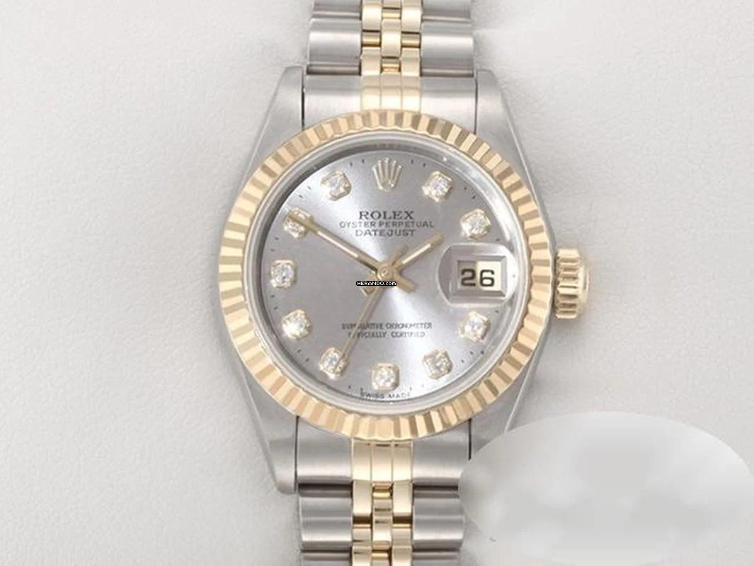 Rolex Lady-Datejust Edelstahl Gelbgold 750 Diamanten Automatik Gold Stahl Stainless Steel 18kt Yellow Gold Jubilé-band Chronometer Oyster