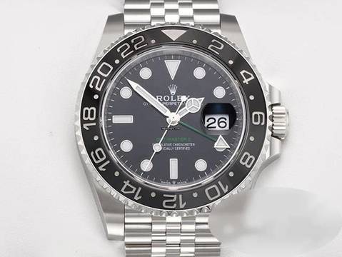  Rolex GMT-Master II 126710grnr 2024 Edelstahl Automatik Stahl Zweite Zeitzone Stainless Steel Black Dial Jubilé-band Chronometer Oyster 