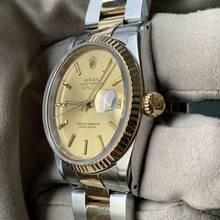 Thumbnail von Rolex Datejust 36 16233 champagne dial 1988 Full Set