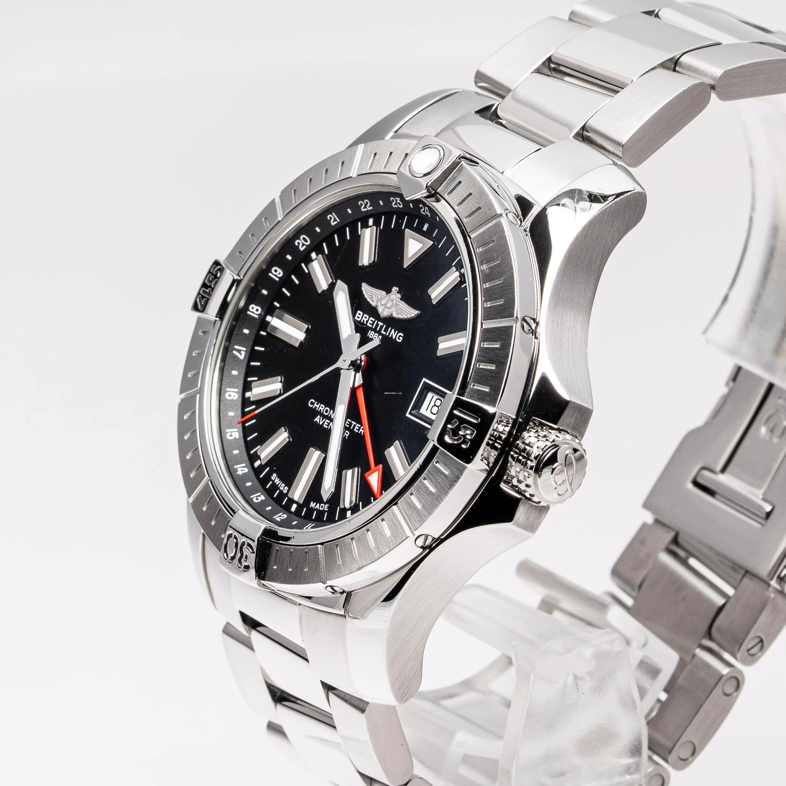  Breitling Avenger Gmt 43 Black – A32397101B1A1 – like NEW – 08/2017 Full Set 