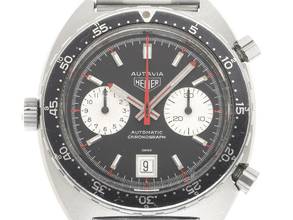 Thumbnail von Heuer Autavia Chronograph Ref.1163 1978 Full Set Original unpoliert Autavia Chronograph Ridged Markers