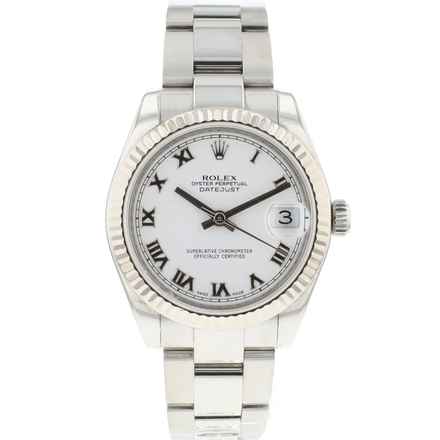  Rolex Datejust 31 Oyster White Roman Dial 