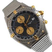 Thumbnail von Breitling Chronomat 81950 chronograph matte black dial steel Full Set Full Set