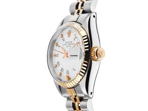 Thumbnail von Rolex Oyster Perpetual Lady Date open 6/9 Ref.6917 1982 Box&Beschreibung sehr gut Vintage Oyster Perpetual Date Lady open 6/9