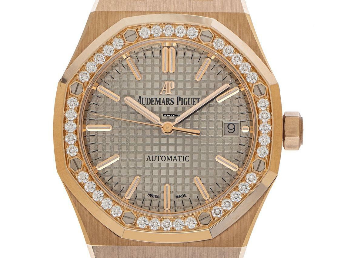  Audemars Piguet Royal Oak Lady Ref.15451OR.ZZ.1256OR.02 2020 Full Set wie Neu Royal Oak 18kt Roségold Diamanten 