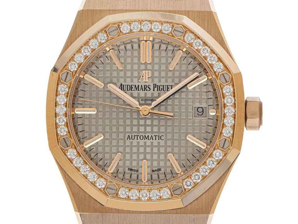  Audemars Piguet Royal Oak Lady Ref.15451OR.ZZ.1256OR.02 2020 Full Set wie Neu Royal Oak 18kt Roségold Diamanten 