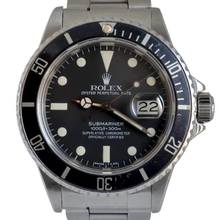 Thumbnail von Rolex Submariner Date 16800 Date Buckshot tritium matte dial 1983 Full Set