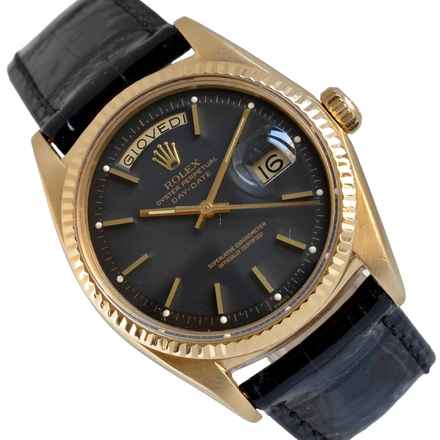  Rolex Day-Date 36 1803 President black dial yellow gold 18KT 1972 Full Set 