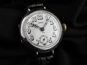 Thumbnail von Rolex Vintage 935 Silber Klappdeckel Ref.25579 1935 original Box sehr gut Vintage Vintage 935 Silber kleine Sekunde Klappdeckel Krokoleder