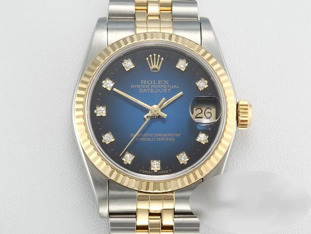  Rolex Datejust 31 31mm Medium 68273 Stahl Gelbgold 750 Diamanten Automatik Stainless Steel 18kt Yellow Gold Jubilé-band Chronometer Oyster 