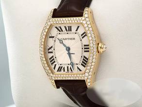 Thumbnail von Cartier Tortue Gelbgold 750 Diamanten Brillanten Grosses Modell Gold Wa503751 18kt Yellow Gold