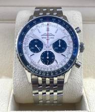 Thumbnail von Breitling Navitimer 1 B01 Chronograph 43mm 2 Straps Steel and Leatherband with folding clasp FULL SET WITH BOX & PAPERS like NEW year: 2023 Silver Dial