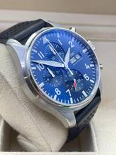 Thumbnail von IWC Fliegeruhr Chronograph Pilot's Fliegeruhr FULL SET WITH BOX AND PAPERS NEW 2023 Blue Dial