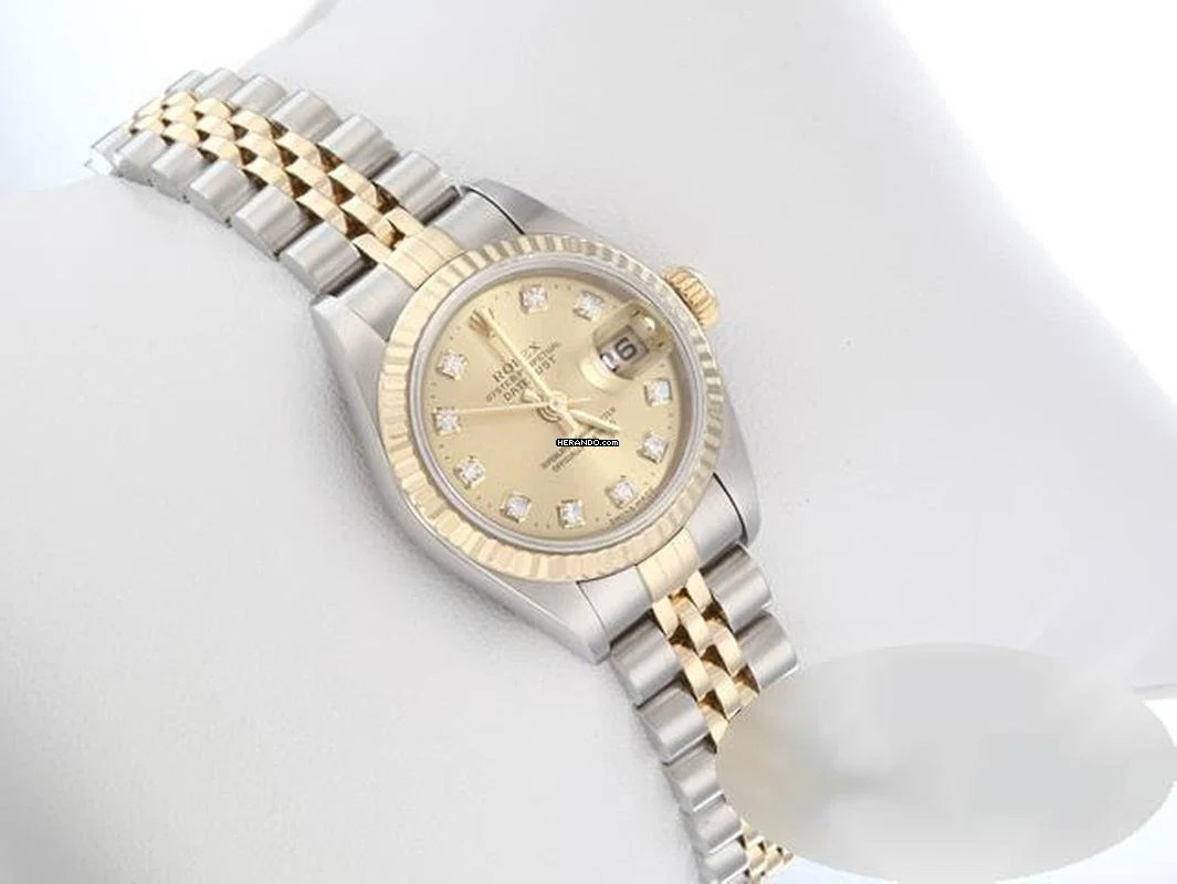 Rolex Lady-Datejust Edelstahl Gelbgold 750 Diamanten 1996 Automatik Gold