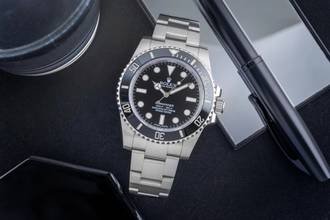 Thumbnail von Rolex Submariner (No Date) Stahl Automatik Herrenuhr Ref. 114060 B&P 2016 LC100