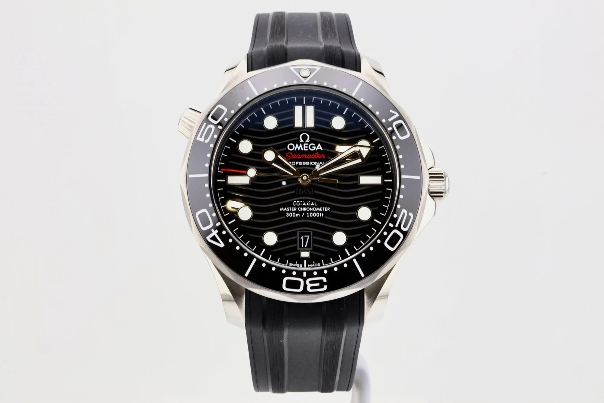 Omega Seamaster Diver 300 M Co-Axial 42mm - Black Dial - Rubber Strap - 21032422001001 2025