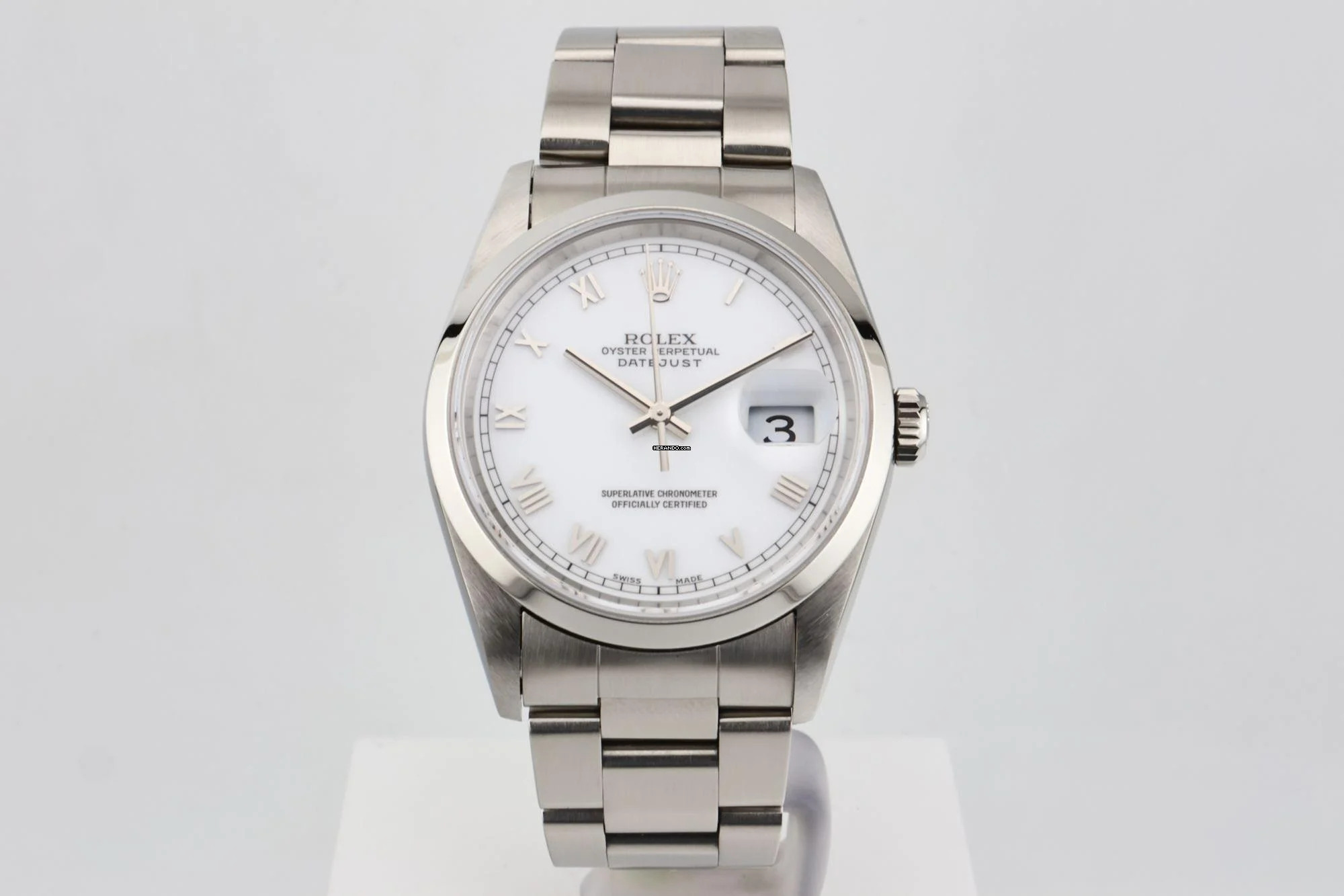 Rolex Datejust 36 36mm - CPO - White Roman Dial 16200 1997