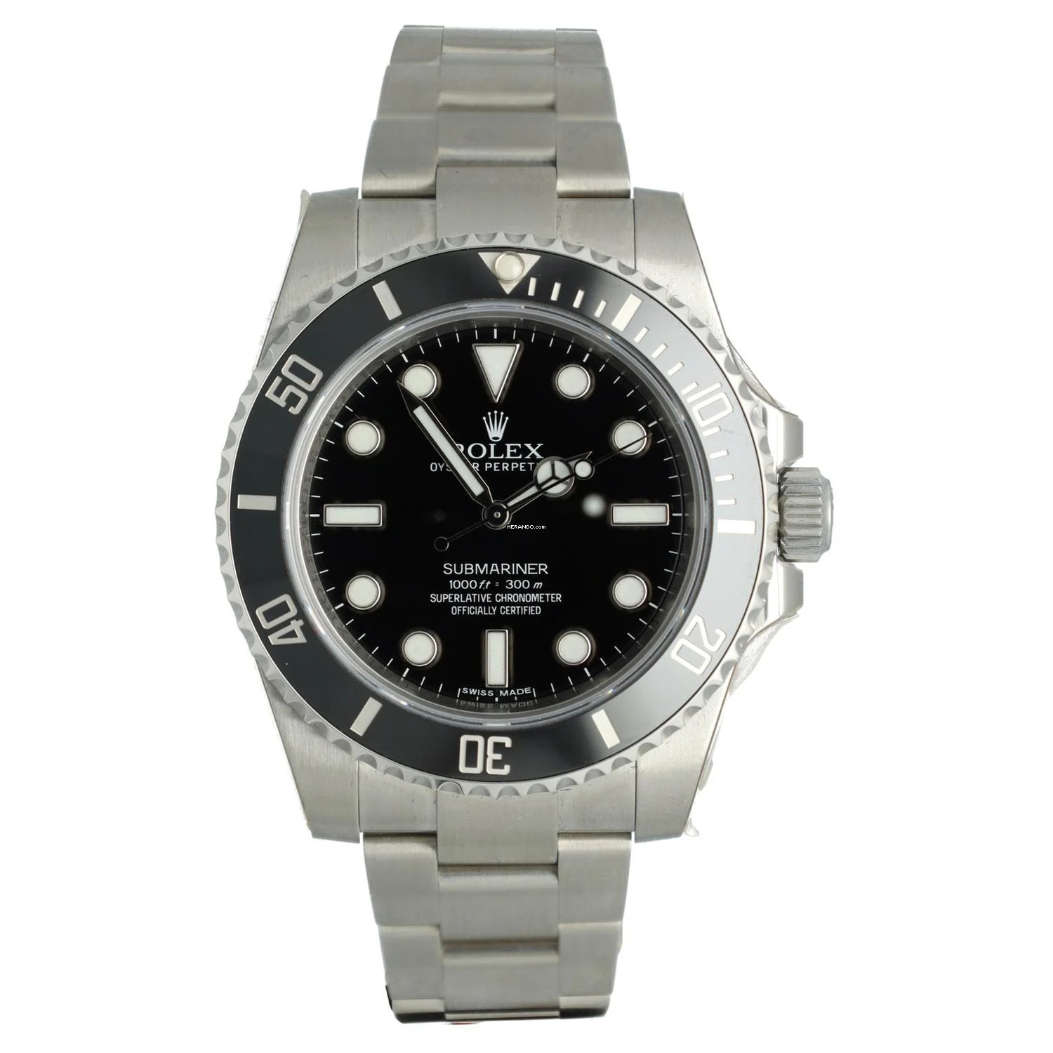  Rolex Submariner (No Date) Ref.114060 NOS 2012 Full Stickers Incl. QR Code 