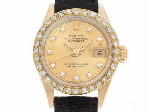  Rolex Lady-Datejust Diamanten open 6/9 Ref.69178 1991 Box&Beschreibung sehr gut Vintage Datejust Lady Diamanten 18kt Gelbgold open 6/9 
