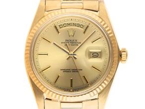 Thumbnail von Rolex Day-Date 36 18kt Gelbgold Ref.1803 1972 Box&Beschreibung sehr gut Vintage Day Date open 6/9 18kt Gelbgold 124g