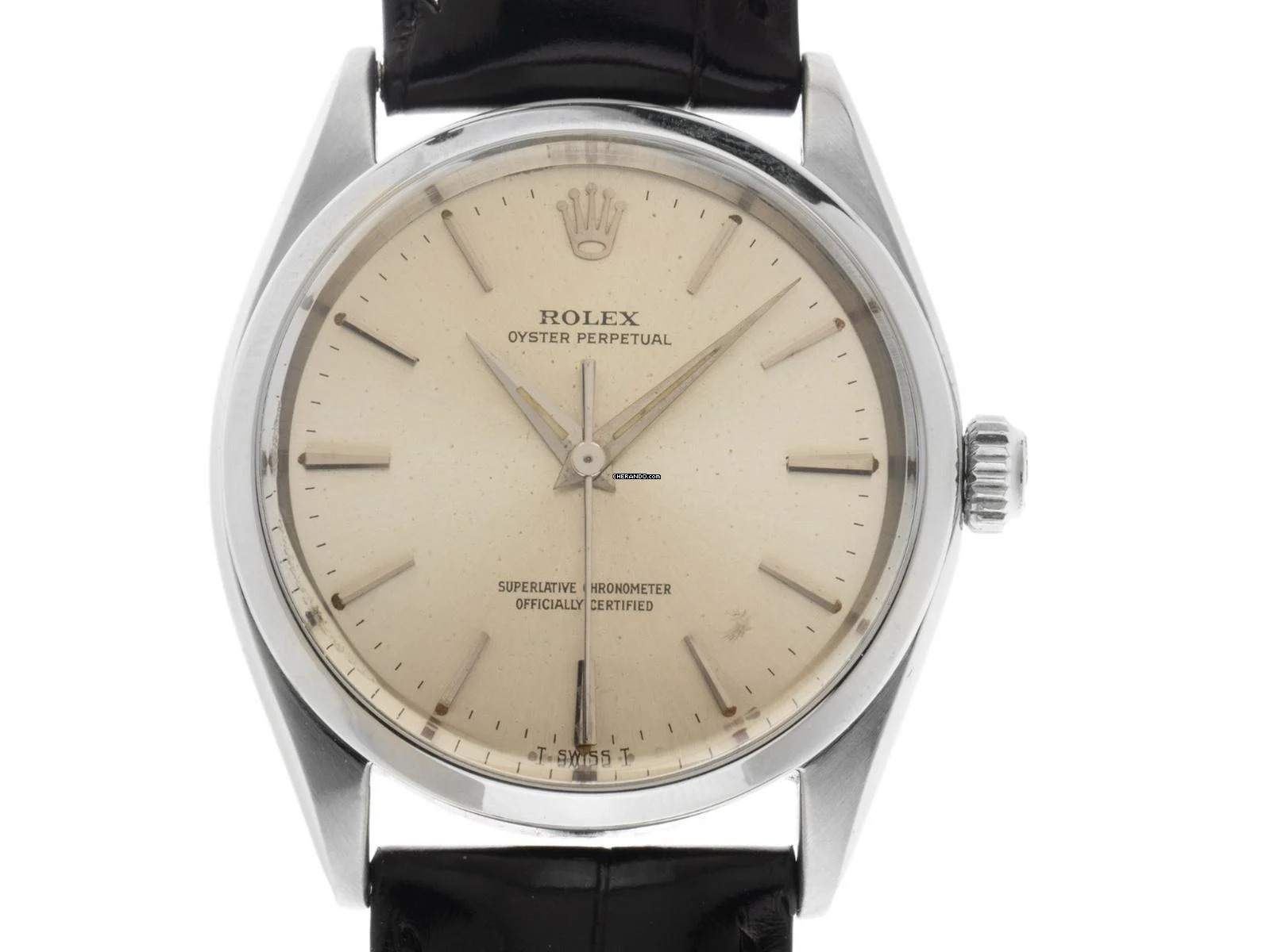 Rolex Oyster Perpetual 34 Ref.1002 1966 original Box sehr gut Vintage Oyster Perpetual Krokoleder