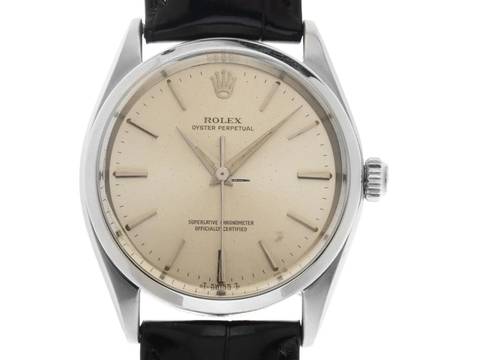  Rolex Oyster Perpetual 34 Ref.1002 1966 original Box sehr gut Vintage Oyster Perpetual Krokoleder 