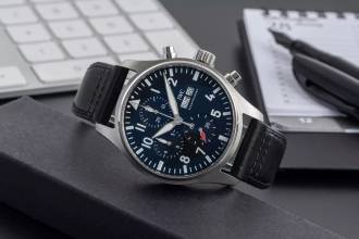 Thumbnail von IWC Fliegeruhr Chronograph Fliegerchronograph Chronograph Stahl Automatik Ref. IW378001 B&P 2023