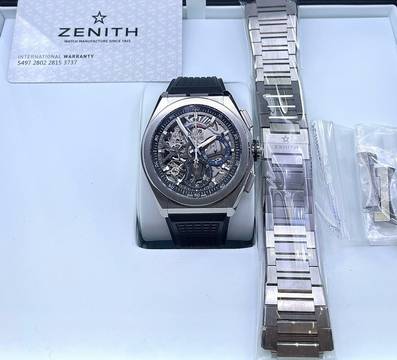 Zenith Defy El Primero 21 FULL SET WITH BOX AND PAPERS like NEW year:2022 / 2 Straps 