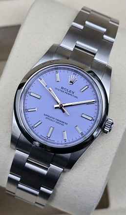  Rolex Oyster Perpetual 34 34mm 124200-0008 Lavender dial Unworn/New Condition Full Set 11-2025 