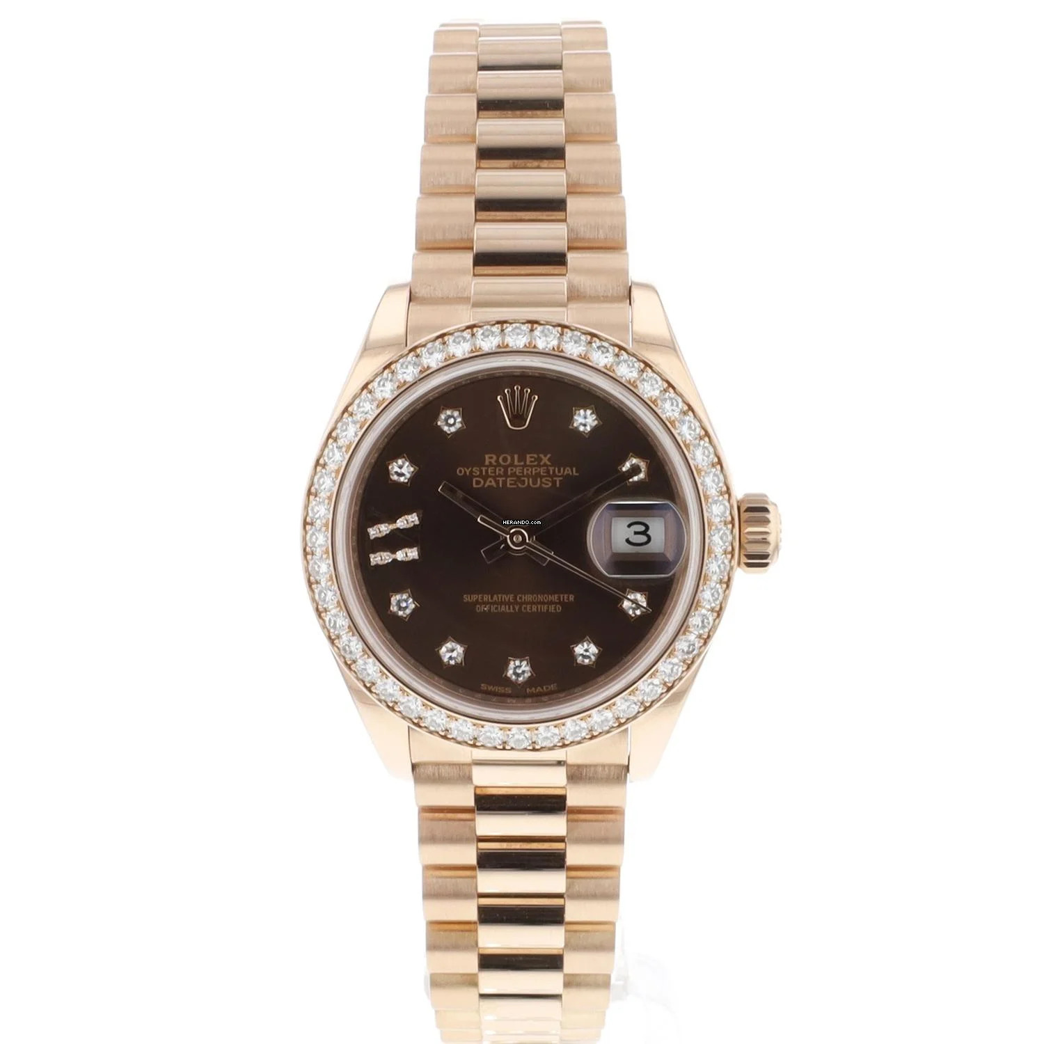 Rolex Lady-Datejust 28 Everose Diamond