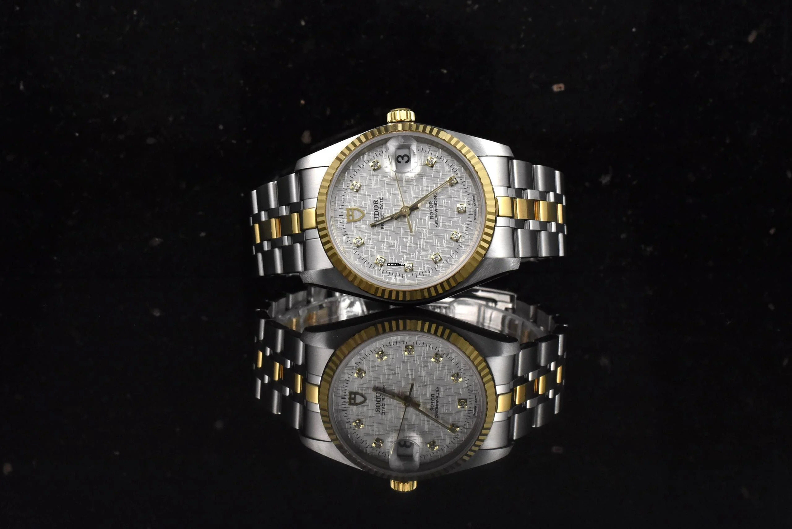  Tudor Prince Date Linen Diamant Dial 